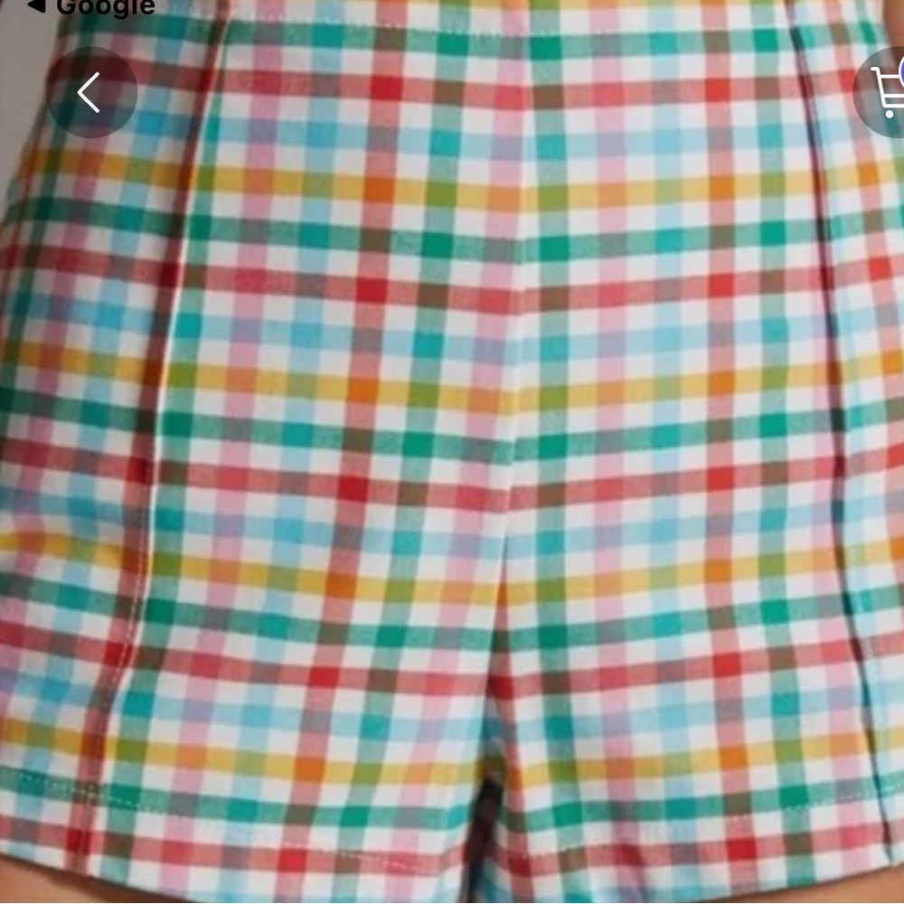 Anthropologie Colorful Gingham High Waist Shorts - Picture 1 of 12